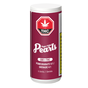Pearls By Gron: Pomegranate 4:1 CBD/THC Gummies (5 pcs)