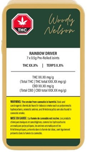Woody Nelson: Rainbow Driver Pre Rolls (7 x 0.5g)