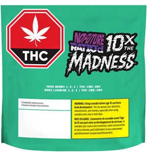 No Future: 10x The Madness - Ratio'd Moon Berry 1:2:1 THC/CBD/CBN Multi Pack Gummies (10 pcs)