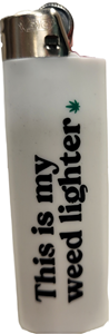 FLORA BIC Lighter - White Weed Lighter
