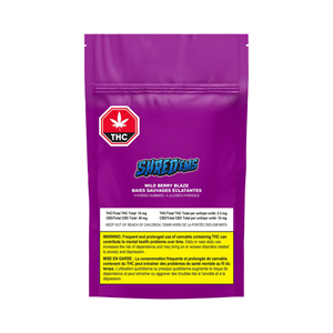 SHRED'EMS: Wild Berry Blaze 4:1 CBD/THC  Gummies (4 pcs)